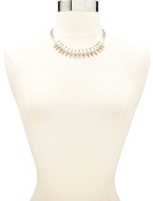 Charlotte Russe Rhinestone Spike & Pearl Collar Necklace