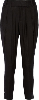 Helmut Lang Pleated twill tapered pants