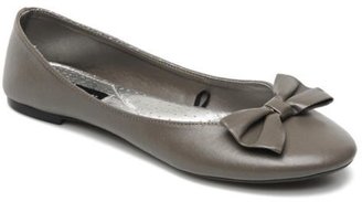Isotoner Women's Ballerine City Grand Nœud Rounded toe Ballet Pumps in Grey