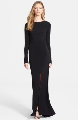 Rachel Zoe 'Liana' Stretch Crepe Ruched Gown