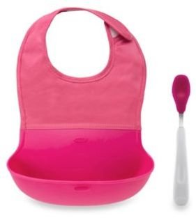 oxo tot OXO Tot® Roll Up Bib and Spoon Set in Pink