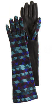 J.Crew Stained glass jacquard opera gloves