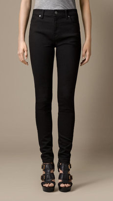 Burberry Skinny Fit High-Rise Deep Black Jeans