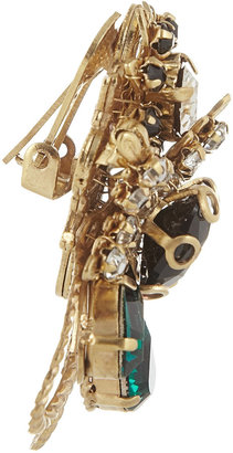 Swarovski Bijoux Heart Empire gold-plated crystal clip earrings