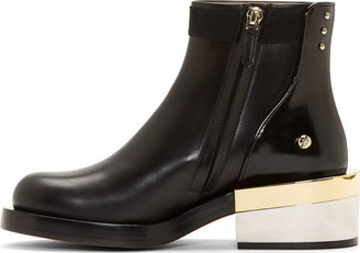 Givenchy Black Leather Milaura Ankle Boots