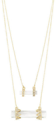 House Of Harlow Chrysalis Double Drop Necklace