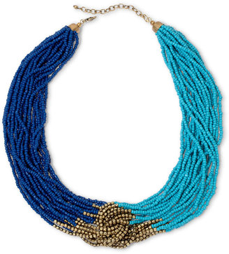 JCPenney Decree Carole Blue Seed Beads Multi-Strand Necklace