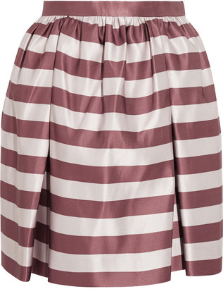 Mother of Pearl Cooper striped silk-satin mini skirt