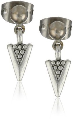 Shashi White Gold-Plated Tribal Charm Earrings