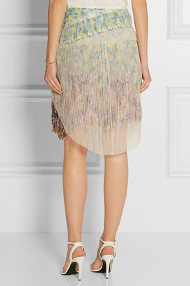 Nina Ricci Layered silk-chiffon, lace and tulle mini skirt