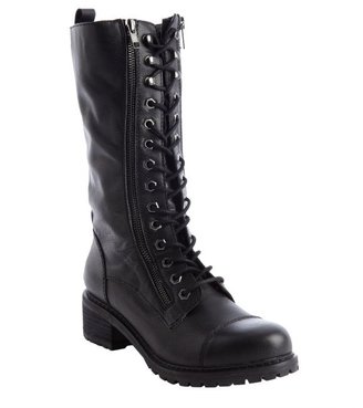 Kelsi Dagger black leather 'Wonder' combat boots