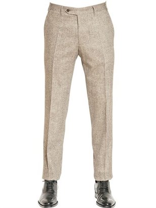 Canali 19cm Wool Blend Stretch Tweed Trousers