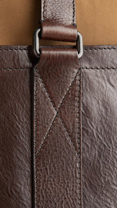 Burberry Nylon And Leather Soft Briefcase