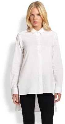 DKNY Button-Front Back-Peplum Shirt