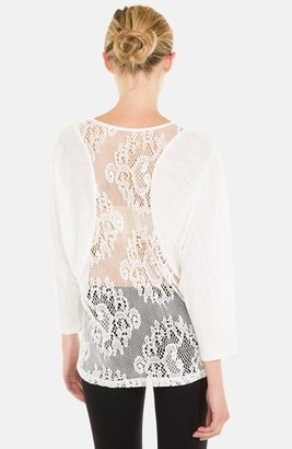Sandro 'Transparence' Lace Inset Top