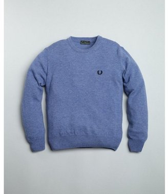 Fred Perry KIDS blue wool crewneck sweater