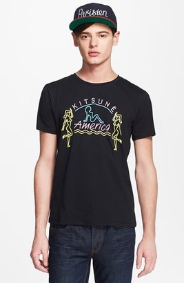 Kitsune Maison 'America' Graphic T-Shirt