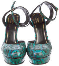 Gucci Snakeskin Platform Sandals
