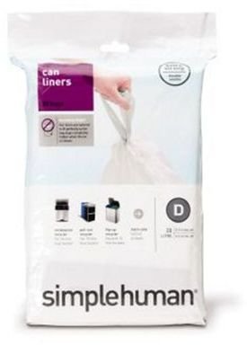 Simplehuman Pack of 20 white 20 litre bin liners