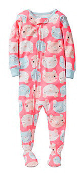 Carter's Baby Girls' Pink Pig Face Footie Pajamas