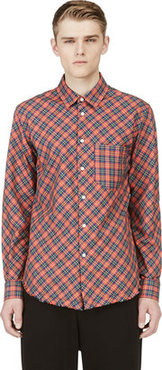 Marc Jacobs Red Angled Check Print Shirt