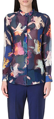 Paul Smith BLACK Floral-print silk shirt