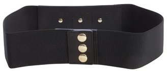 French Connection black elastic snap closure 'Caroline' belt