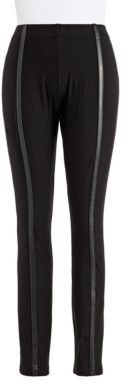 DKNY DKNYC Pants with Faux Leather Strip