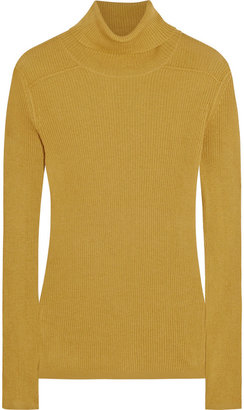 Chloé Ribbed silk and cotton-blend turtleneck sweater