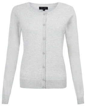 New Look Grey Crew Neck Knitted Cardigan