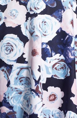 Frenchi Floral Print Scuba Skirt (Juniors)