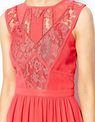 Warehouse Lace Detail Prom Dress