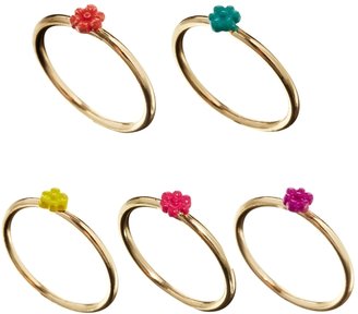 ASOS Tropical Flower Ring Pack
