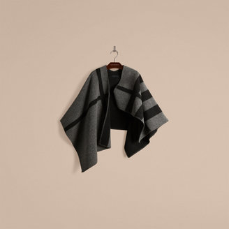 Burberry Check Wool and Cashmere Blanket Poncho