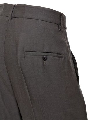 Rick Owens Astaire Cropped Wool Gauze Trousers