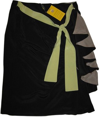 Fendi Black Silk Skirt