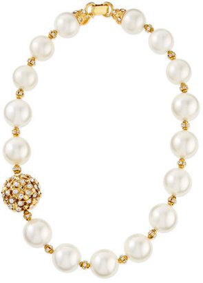 Jose & Maria Barrera Gold-Plated & Pearl Beaded Necklace