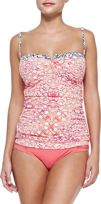 Tommy Bahama Printed Ruch-Side Tankini Top