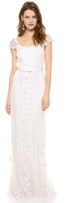Collette Dinnigan Lace Paneled Gown