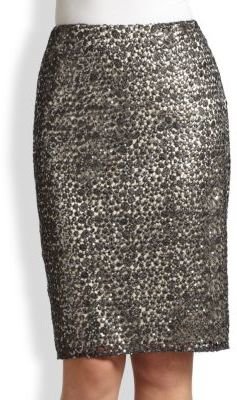 Kay Unger Sequined Lace Skirt