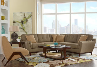 Rooms To Go Ellis Grove Gray 4Pc Sectional Living Room