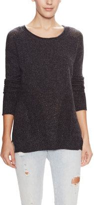 Qi Alexandra Cashmere Perforated Sweater