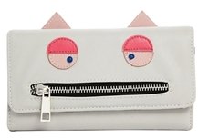 ASOS Fold Over Purse With Monster Face & Zip