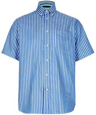 Blue Harbour 2in Longer Pure Cotton Double Face Striped Shirt