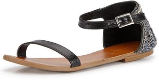 Shoebox Shoe Box Chrissy Embellished Back Minimal Flat Sandals