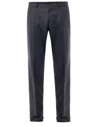 Dolce & Gabbana Flat front wool trousers