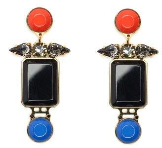 Lizzie Fortunato Black Collage Earrings