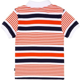Nautica Short Sleeve Striped Pique Polo Shirt (Toddler Boys)