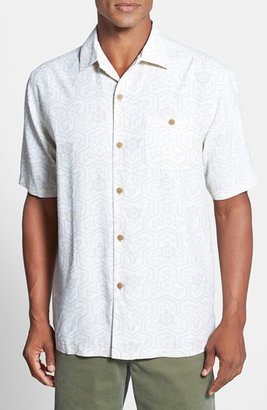 Tommy Bahama 'Mojave Tile' Original Fit Silk & Cotton Campshirt