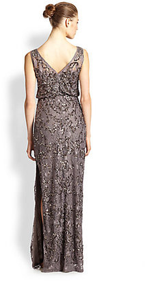 Aidan Mattox Search Results, Beaded Lace Gown